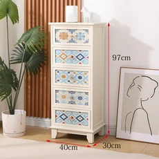 침실 그림을위한 나무 서랍장 NightStands 두꺼운 분리기 대용량 홈 스토리지, 10 A2-5 draws