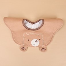 2026秋季新款毛熊圍嘴嬰兒口水巾飯兜A類新生兒男女寶寶圍兜批發