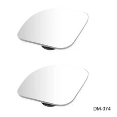 광각 자동차 사각지대 거울 360 조정 가능한 보조 백미러 HD 프레임리스 소형 원형 2, 2PCs White