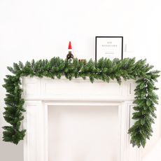 누바르 크리스마스 대형 가랜드 리스 LED 오너먼트 소품, 딥그린(Green)