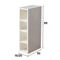 당당상점 까꿍선반 공간 좁은 주방 활용 벽, 화이트 15 길이 30 깊이 99 높이