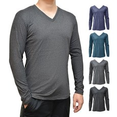 男V領仿羊絨厚保暖衣 三件任選 發熱衣 保暖內搭衣 長袖T恤