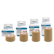 수성 자가점착 탄력밴드 2.5cm 1롤+5cm 1롤+7.5cm 1롤+10cm 1롤 압박 탄력 접착 붕대 코반, 1개, 1세트