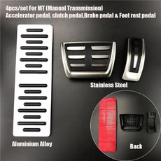 포르쉐 마칸 액셀 브레이크 풋 레스트 페달 패드 플레이트 자동차, 8. style 4 AT 3pcs, 기본