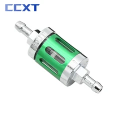 모토크로스 CNC 알루미늄 유리 가스 연료 가솔린 오일 필터 연료 호스 ATV 야마하 가와사키 KTM 혼다 EXC S, 01 Green