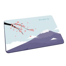 自創 日式風格 軟式珪藻土吸水地墊 60*40*0.5cm 防潮, 1個, 愜意櫻花