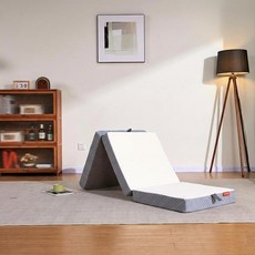 Sweetnight 10.2cm(4인치) 3단 접이식 매트리스 세탁 가능한 커버가 있는 싱글 접이식 매트리스 중간 단단한 느낌 미끄럼 방지 바닥 RV 여행 캠핑 게스