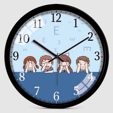 헬스장 벽시계 스포츠 아날로그시계 개성 프레임, 14. 10인치 R1368 검은바늘 검정