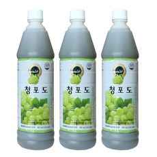 (메카몰) 청솔 청포도 원액, 835ml, 3개