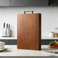 Hengcang 가정용 나무도마 주방 위생 원목 칼집 안나는 도마, 1개, 원목색