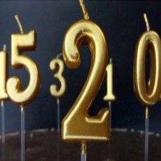 생일초 골드초 케이크 파티 숫자초, 1개, 골드초9