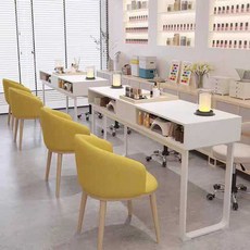 네일아트테이블 네일샵 작업대 시술대 살롱 서랍형, 1개, 9. 흰색1.2m서랍없음