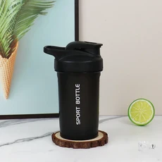 300ml 최고의 쉐이커 컵 단백질 스포츠 쉐이커 컵 트라이탄 소재 스포츠 및 피트니스에 적합한 플라스틱 볼, 기타, 04 Black 300ml