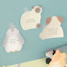 요비월드 애니멀 메모지 캐릭터메모지 작은메모지 필기메모지, 07 펭귄