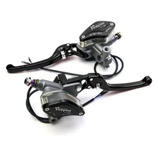 오토바이 핸들바 유압 클러치 레버 브레이크 펌프 마스터 실린더 베스파 야마하 Tmax 가와사키 z900 혼다, 02 Black, 02 Black