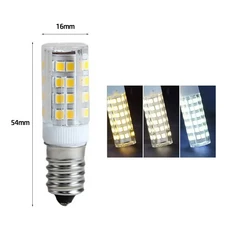 LED 옥수수 전구 깜박임 없음 백색 조명 온도 샹들리에 양초 냉장고 후드 오븐 E12 1 개, 03 E12 5W