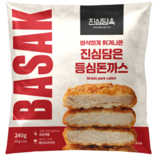 진심담육 튀겨나온 수제 경양식 등심 돈까스 (10장이상 구매 시 특제 소스 증정), 120g, 4개