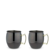 트루 모스코우 뮬 머그 핸들 포함, Black+Gold, 1개