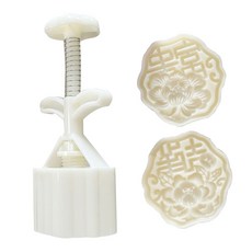 3D 꽃 패턴 쿠키 글라스메이커 달 케이크 제조사 중 3D 꽃 패턴, 2개, 50g