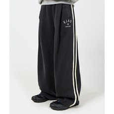 [디미트리블랙] VLAD 원턱 커브드 트랙 스웻 팬츠 피그먼트 차콜