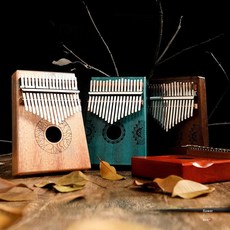 핑거피아노 우드 싱글 보드 키보드 악기 어린이 선물, 블루 KGD02374