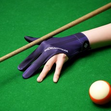 桌球臺球手套專業男女通用露指斯諾克比賽專用防滑薄款三指高彈, 檯球全指紫色【左手單只】, 1個