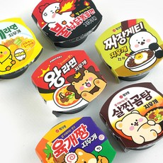 먹지마 컵라면 지우개 6종1세트 잘지워지는 미니어처 귀여운 필기구 초등 학생 단체 선물, 1000컵라면지우개 6종1세트