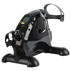 미니 운동 자전거 페달러 미끄럼 방지 책상 아래 조절 가능한 휴대용 트레이너 홈 오피스용 LCD 디스플레이, 01 Black