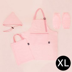 디오유엔 캠프쿠킹템 앞치마 세트 핑키 XL