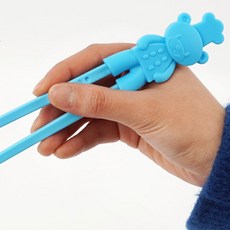 고리없는젓가락질교정기 분리형젓가락자세교정도구 어린이젓가락질연습젓가락, 색상, 블루, 1개