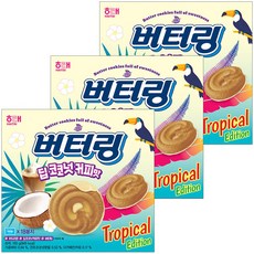 해태제과 버터링 딥코코넛커피, 3개, 155g
