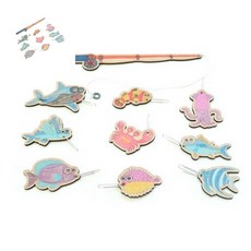 사땨 자석 낚시놀이 세트 어린이낚시대장난감 낚시놀이만들기 유아낚시놀이