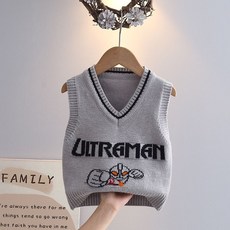 男童針織毛衣背心 卡通圖案 兒童坎肩 適合1-6歲