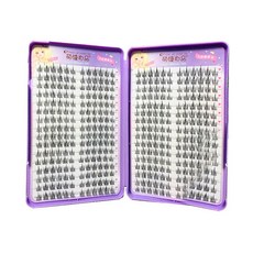 萌睫尚品 大容量32排太陽花 懶人分段式假睫毛 (附夾子膠水) 甜美自然款, 1盒, 大本睫毛書