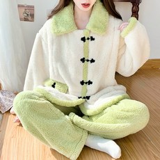 추동 350g 초두꺼운 보온털 항모제모 임산부 잠옷 산모 수유 산후조리