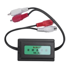 3.5mm 자동차 RCA 앰프 오디오 노이즈 필터지면 루프 아이저브 제축기 억제 자, 검은색