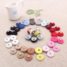짱패브릭 (1쌍) 13/18/25mm 싸개스냅단추 - 19 color, 연브라운, 1개