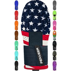 Penveer 야구 슬라이딩 장갑 청소년 및 성인 야구용 슬라이딩 장갑 소프트볼 슬라이딩 가드 왼손 및 오른손 (핫핑크 청소년), 미국 국기