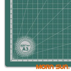 MORNSUN A3五層加厚耐切割墊 雙版面切割墊 台灣製 耐用墊板, 雙面印刷(正面公分格線+背面五公分線)