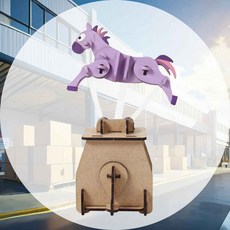 움직이는 동키 소근육발달 우드공예 나무모형 DIY미니어쳐 학습교구 감각발달완구