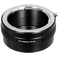 Fotasy 렌즈어댑터 호환용 마운트어댑터 PK 렌즈에서 E 마운트 어댑터 K FE 펜탁스 렌즈 소니 a7 a7R a7s II III IV a9 a7c Alpha 1 a6600, 1개