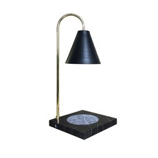 MH SELECTIONS 大理石香氛蠟燭暖台, 黑色