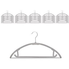 엠에프매직하우스 모라펠 라운드 벨벳 어깨 뿔 방지 매직 논슬립 옷걸이, 그레이, 50개