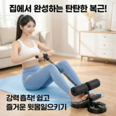 윌로우랩 윗몸일으키기 기구 허리에 좋은 복근 뱃살 운동기구 싯업 보드, 블랙