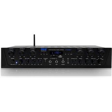 Pyle 파일 블루투스 홈 오디오 앰프 6채널 스테레오 리시버 600W 출력 마이크 토크오버 1/4인치 USB SD AUX RCA 라디오 노래방, 6 channel_Amplifier System