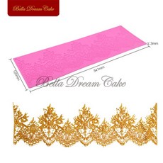 Euporean 패턴 설탕 레이스 매트 초콜릿 퐁당 금형 버터 크림 실리콘 웨딩 케이크 장식 도구 베이킹 액세서