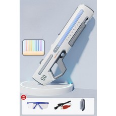 데일리셀픽 전동물총 연사물총 led물총 대용량 전동워터건 물놀이장난감, 1 배터리 포함 + 무료 고글, 1개, 초대형 진주 펄스 라이트 버전 수동 7색 호흡