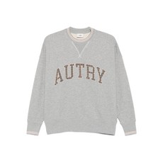 오트리 체크 패턴 자수 스웨트셔츠