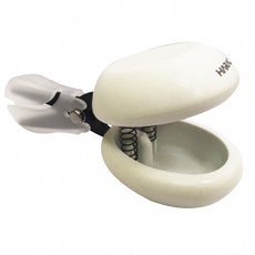 桌上型安全剪刀，兒童安全剪刀，復健輔助剪刀，銀髮族輔具，安全鎖設計，單手操作, 白色, 1個