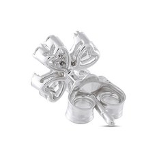 LB 익스클루시브 중고 14K 화이트 골드 다이아몬드 스터드 이어링